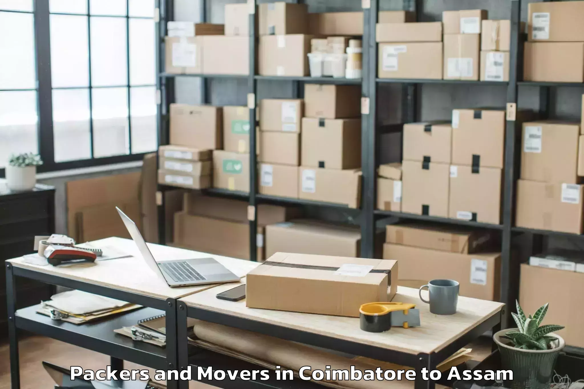 Book Coimbatore to Biswanath Charali Packers And Movers Online